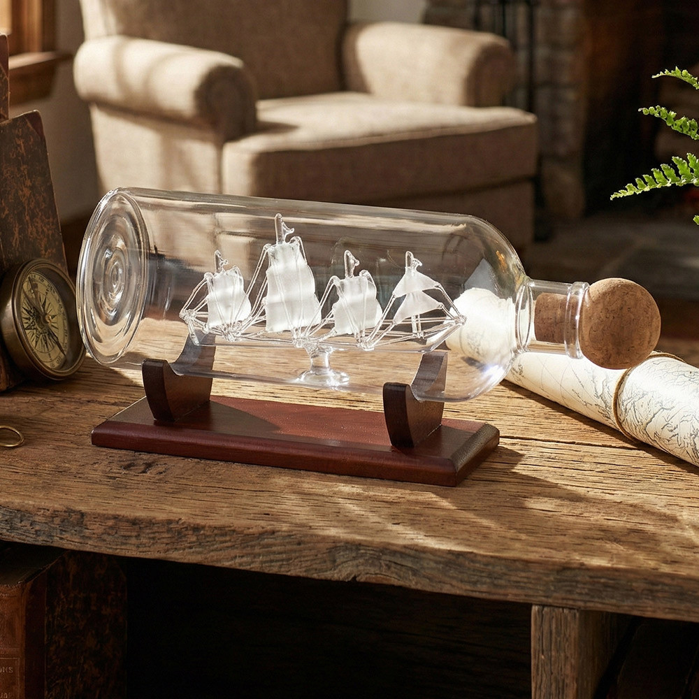 Vinology Mixology Ship In A Bottle Decanter