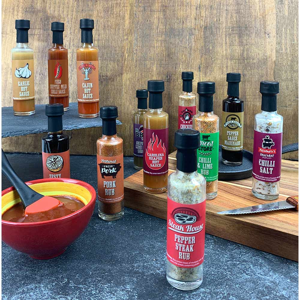 Steak, Ribs, and Wings Rub & Sauce Set – 12 Pack