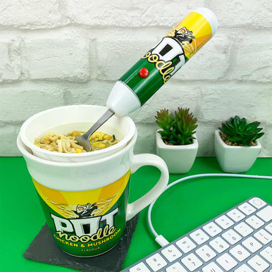 Pot Noodle Mug and Spinning Fork Set – Chicken & Mushroom