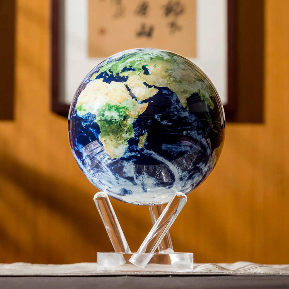 Mova Light Earth With Clouds 4.5" Rotating Globe