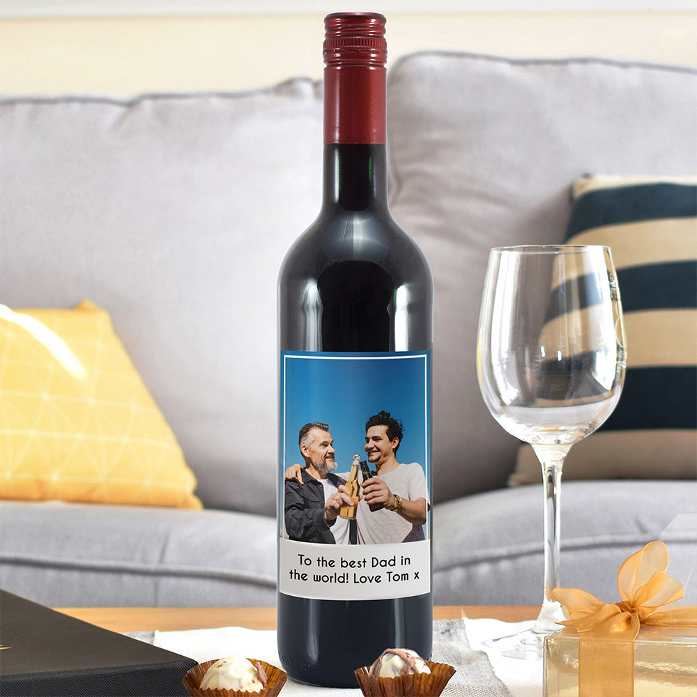 Personalised Memento Company Red Personalised Photo Upload Wine