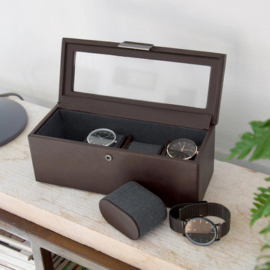 Stackers Watch Box – 4 Piece - Brown | Menkind