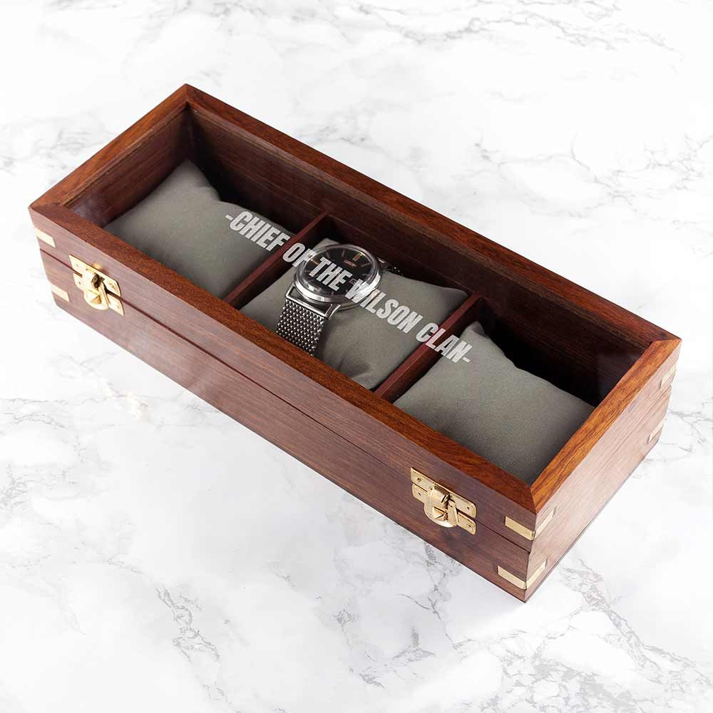 Treat Gifts Personalised Wooden Watch Box