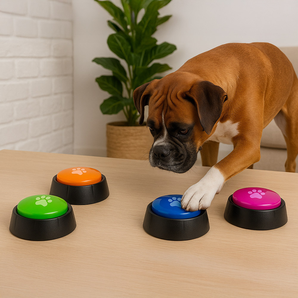 #winning Recordable Dog Communication Buttons, Set of 4 Pressure-Responsive Training Tools for Pet Interaction