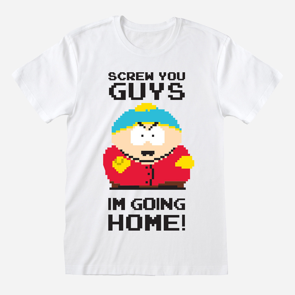 South Park 8-Bit Eric Cartman Screw You Guys Quote T-Shirt Small South Park 8-Bit Eric Cartman Screw You Guys Quote T-Shirt Small