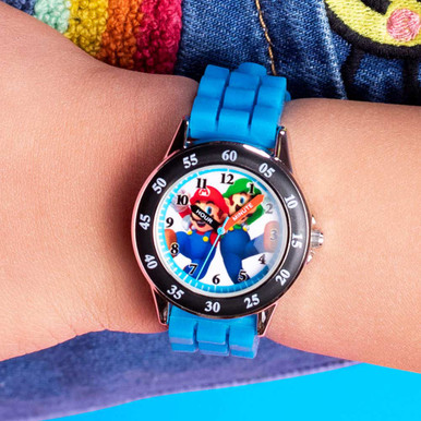 Nintendo Mario Blue Time Teacher Watch