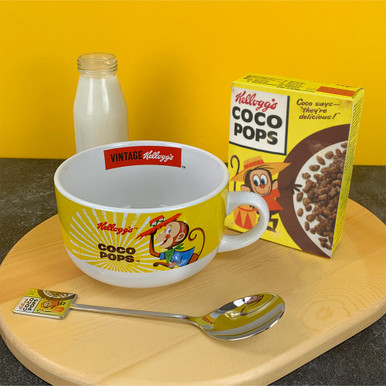 kellogg's coco pops heritage style bowl mug & spoon set