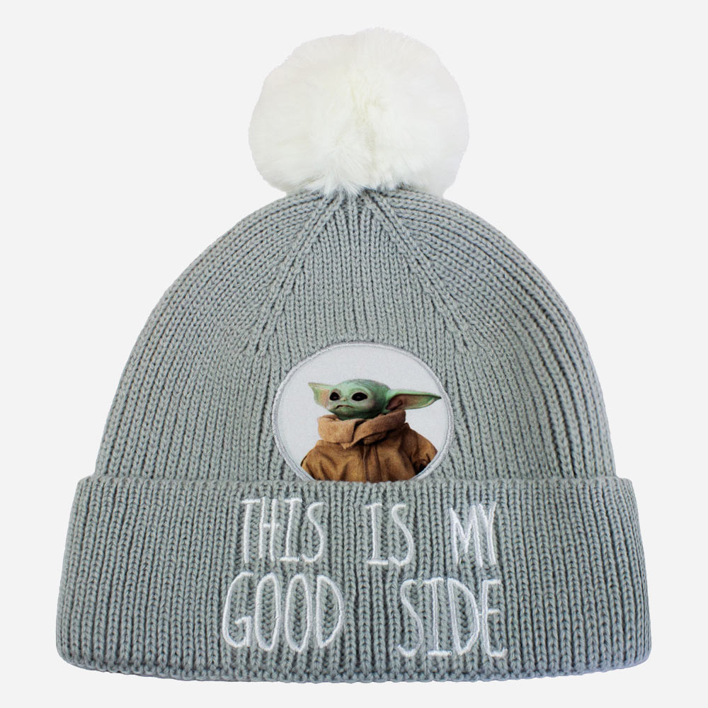 Star Wars The Mandalorian This Is My Good Side Pom Beanie