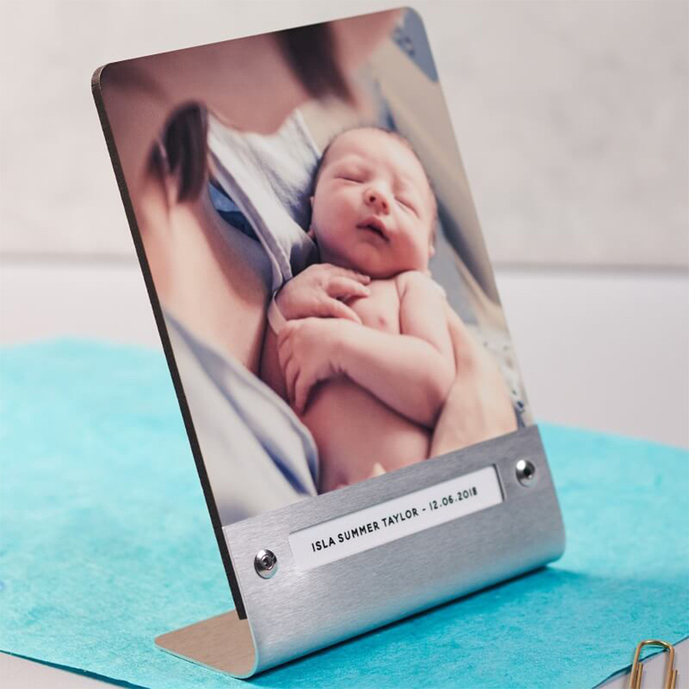 Oakdene Products Ltd Silver Personalised Metal Photo Print –