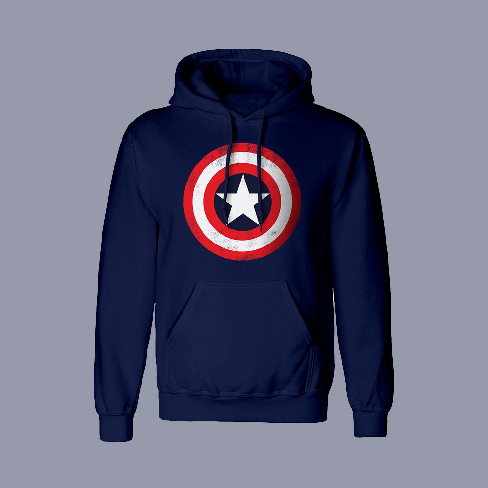 Marvel Marvel's Captain America: Shield Distressed Hoodie XX-Large