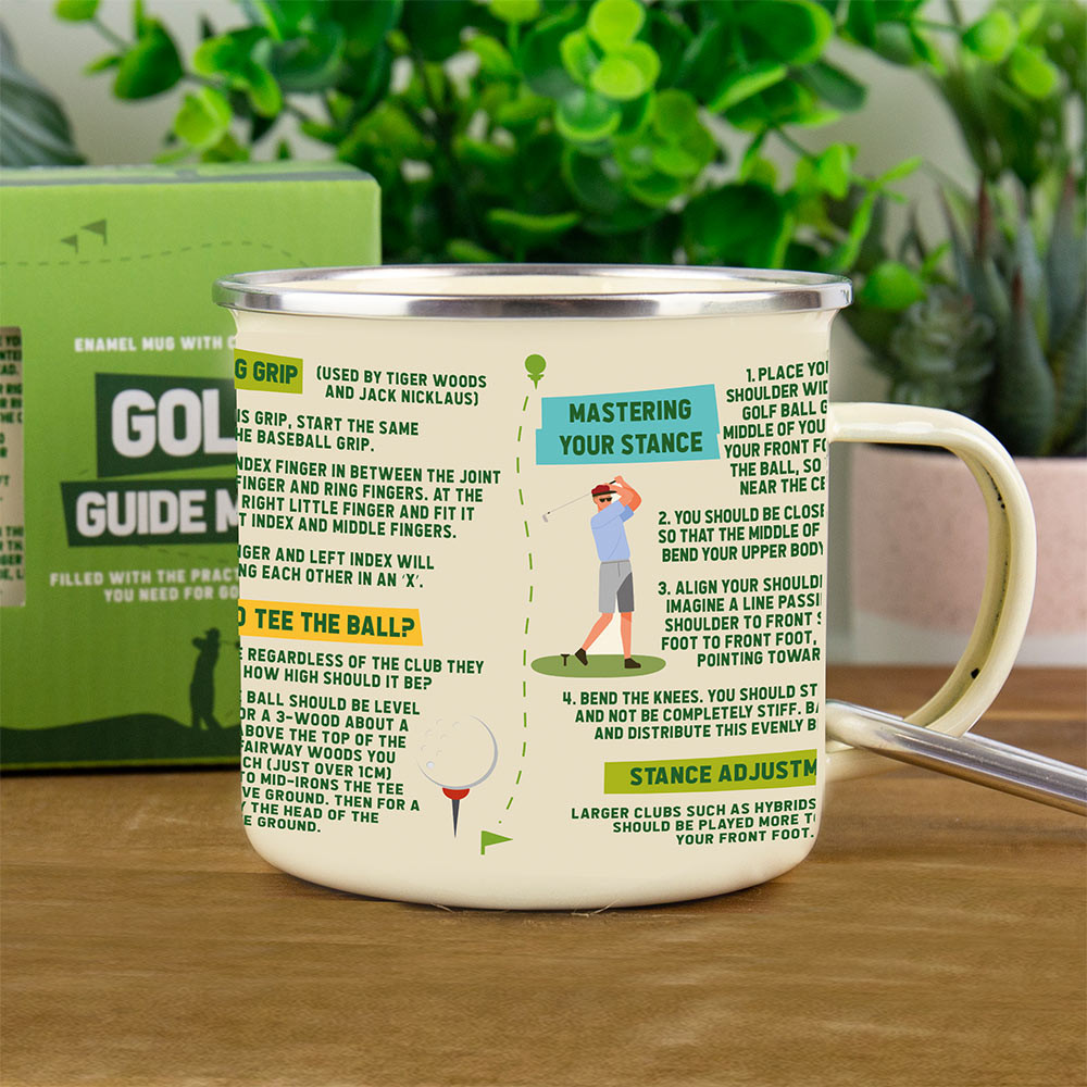 Gift Republic Green Golf Guide Enamel Mug