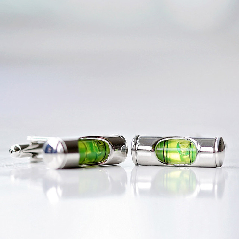 Personalised Spirit Level Cufflinks Personalised Spirit Level Cufflinks