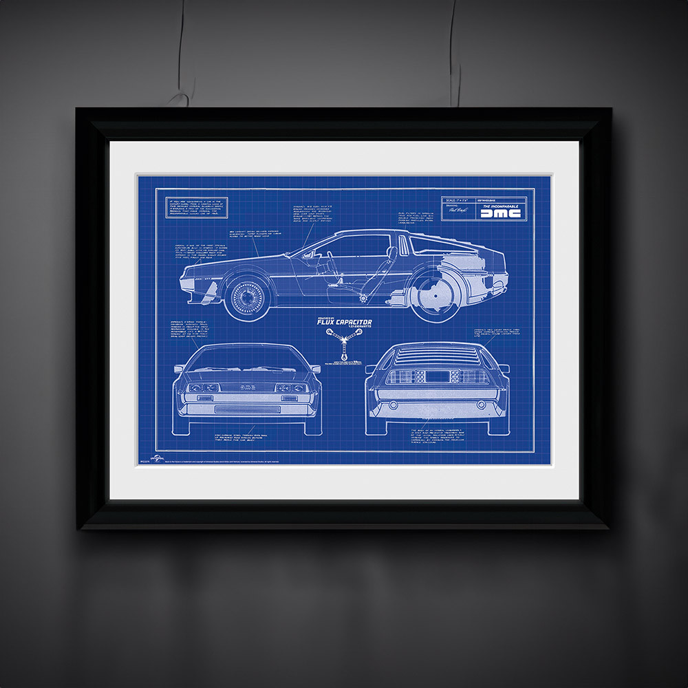 Back To The Future: Blueprint Framed Collector Print Back To The Future: Blueprint Framed Collector Print