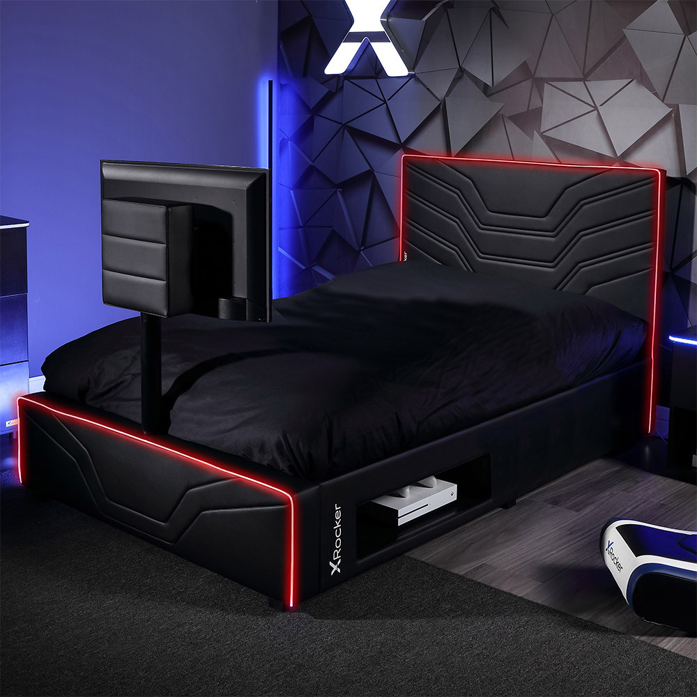 Oracle TV Gaming Bed Black Small Double