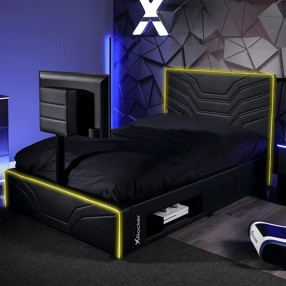 Oracle TV Gaming Bed - Black/Double