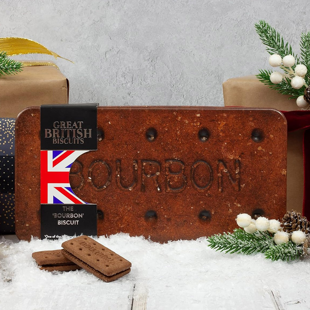 The Silver Crane Company Ltd Silver Bourbon Biscuit Tin