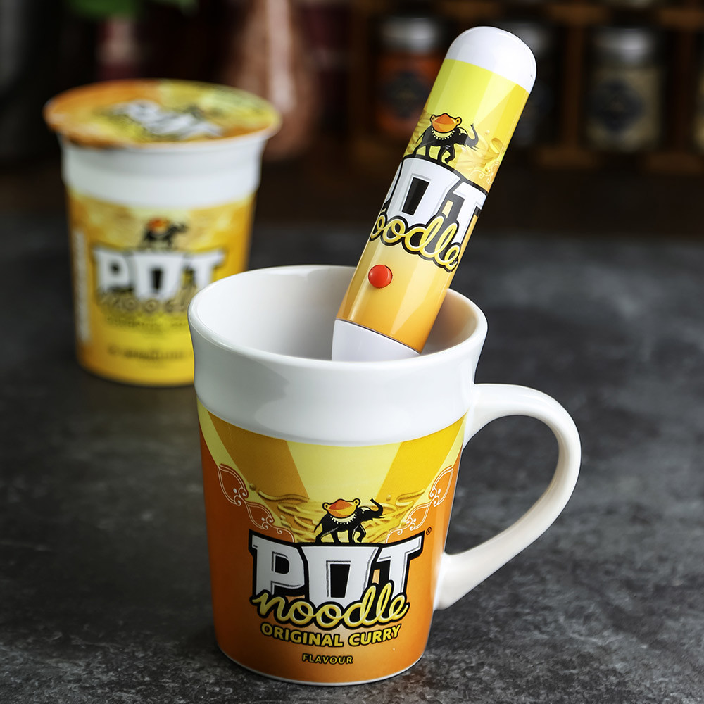 Kimm And Miller Curry Pot Noodle Mug And Spinning Fork Set