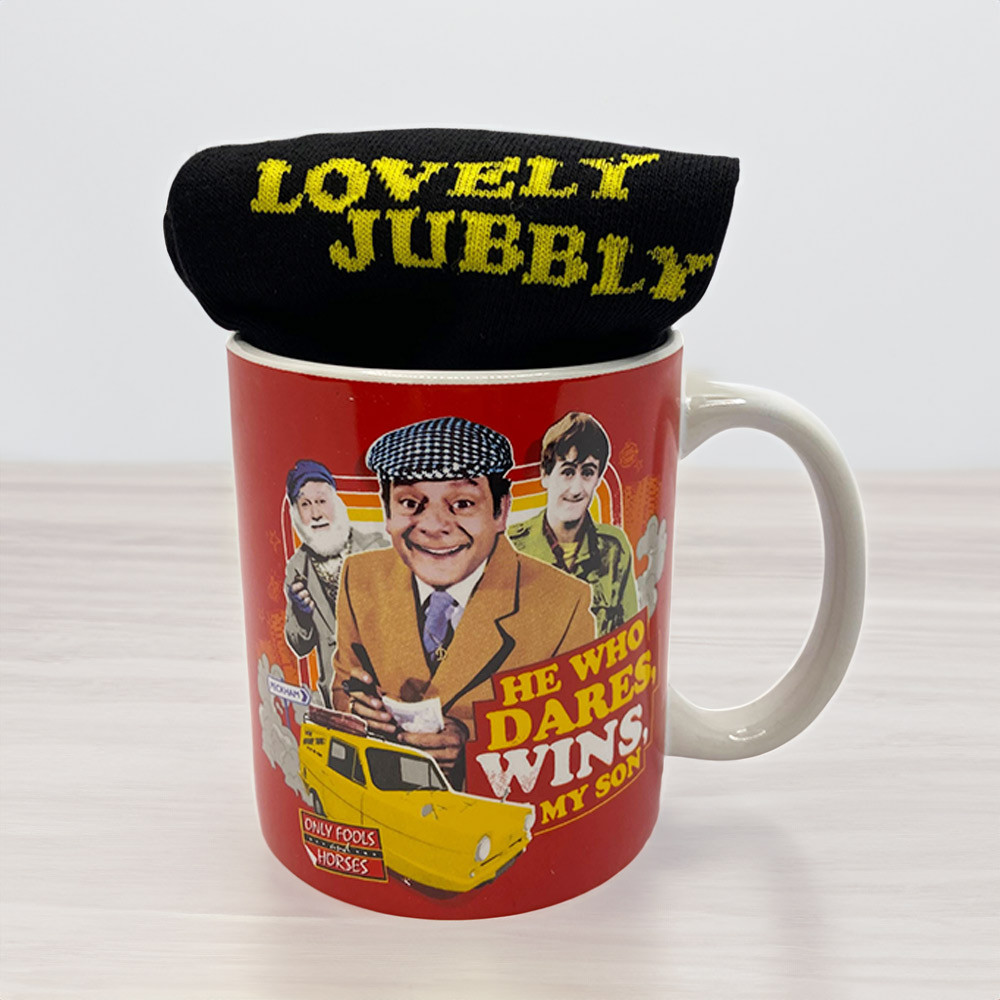 Bbc Boys Only Fools And Horses Lovely Jubbly Mug Socks