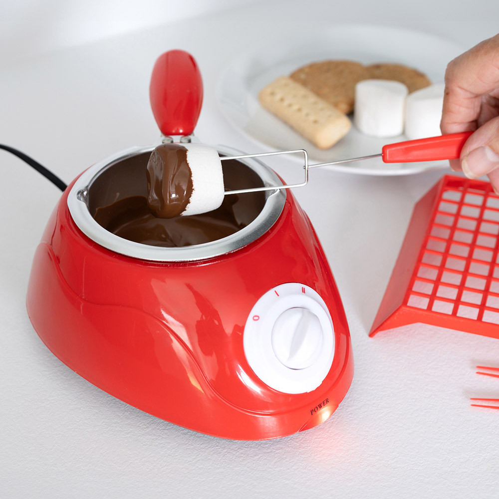 Treat Factory Red Chocolate Fondue Set