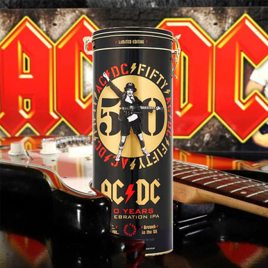AC/DC 50th Anniversary Beer & Glass Tin | Menkind
