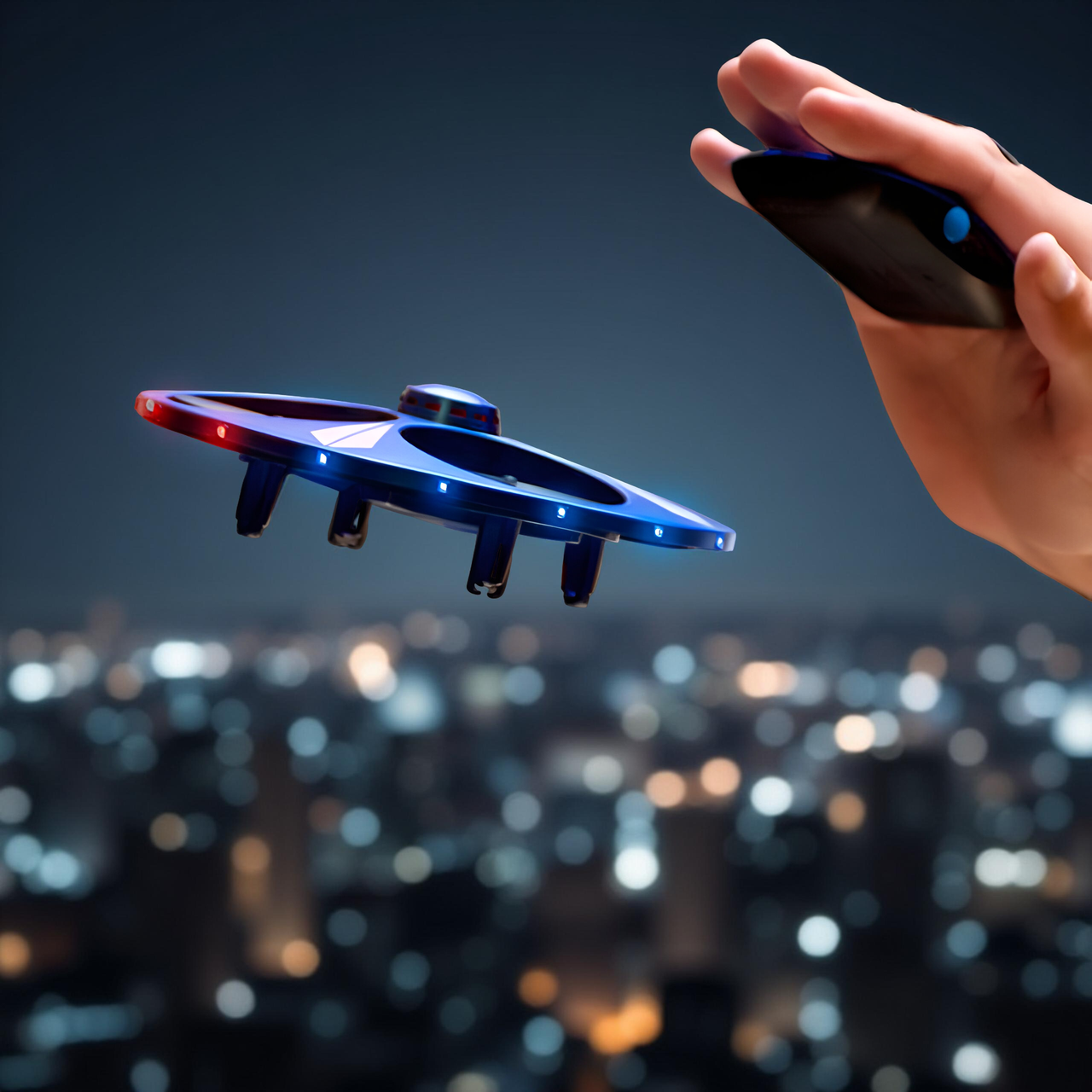 Red5 Blue/Light Motion Controlled Ufo Quadcopter