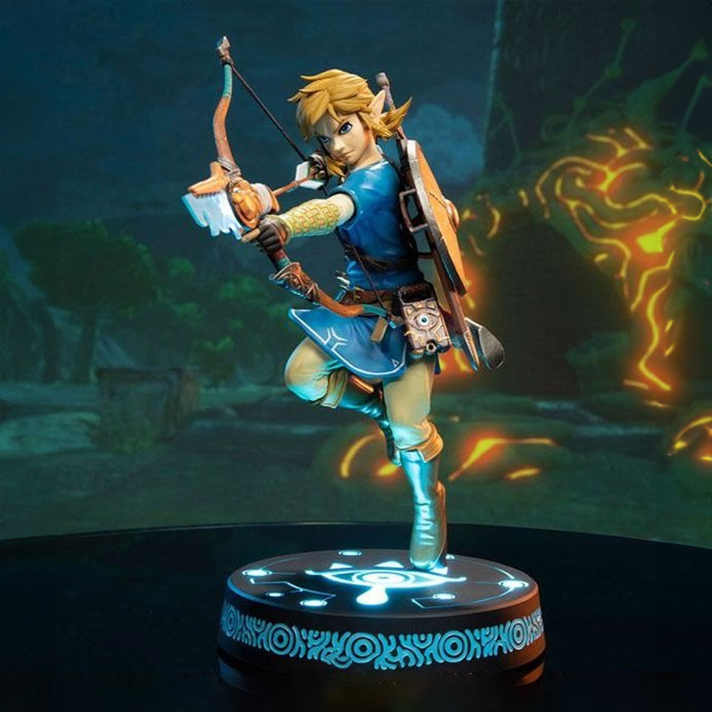 Nintendo Light Legend Of Zelda Breath The Wild Link Pvc Statue Collector's Edition