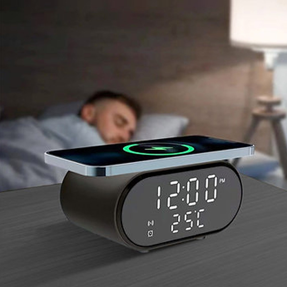Satzuma Wireless Charging 15W Alarm Clock Size 12