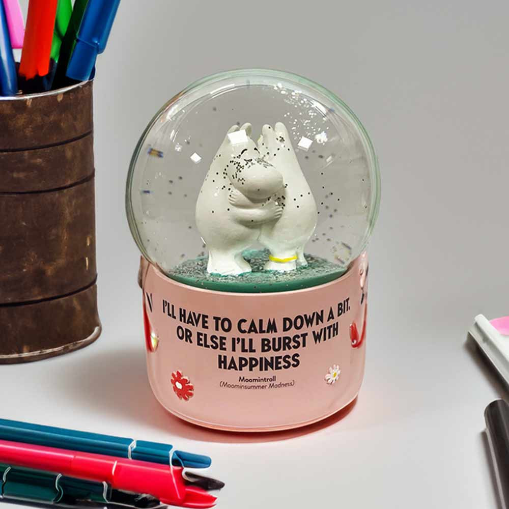 Half Moon Bay Pink Moomin Hug Snow Globe