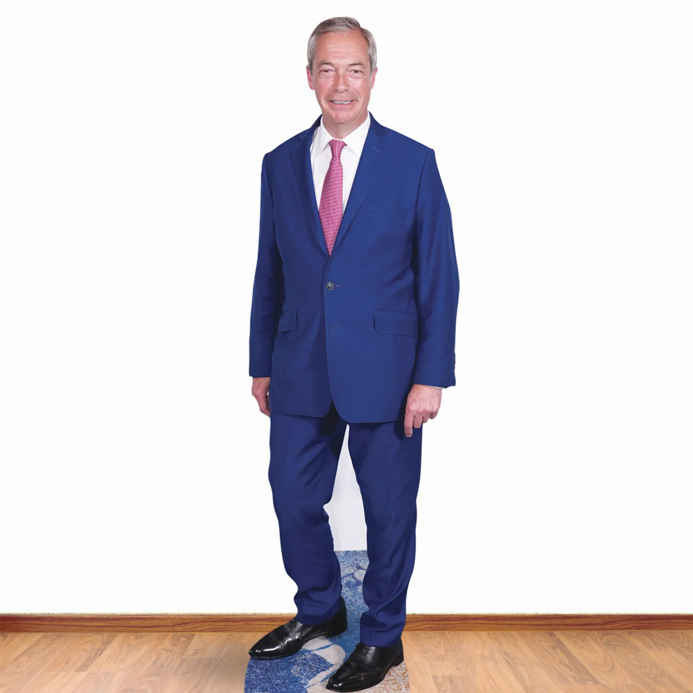 Nigel Farage Pink Tie Cardboard Cutout