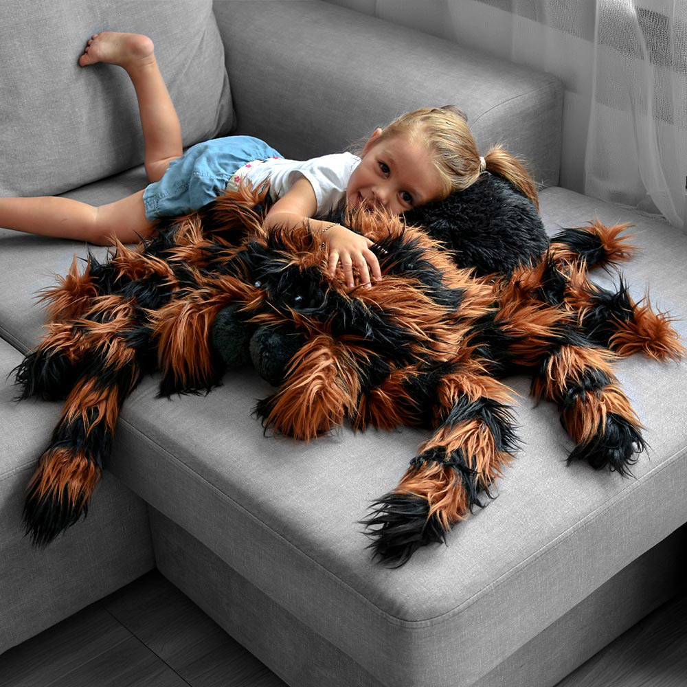 Mikamax Giant Tarantula Plush Stuffed Animal Toy for Halloween Decoration