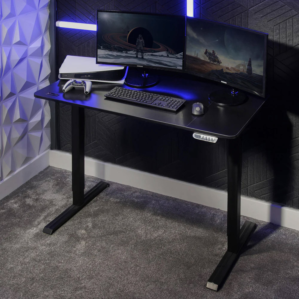 X Rocker Ascend Height Adjustable Black Gaming Desk