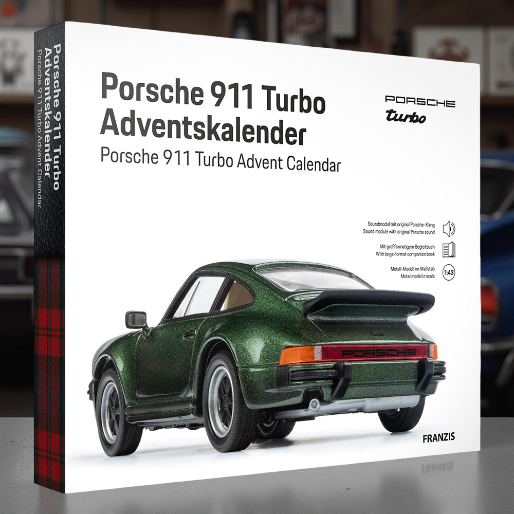 Porsche 911 Turbo 24-Day Model Advent Calendar with Sound Effects 1:43 Scale White