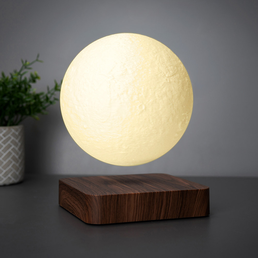 RED5 Rotating Floating Moon Lamp Large Magnetic Desk Decor with Three Light Modes