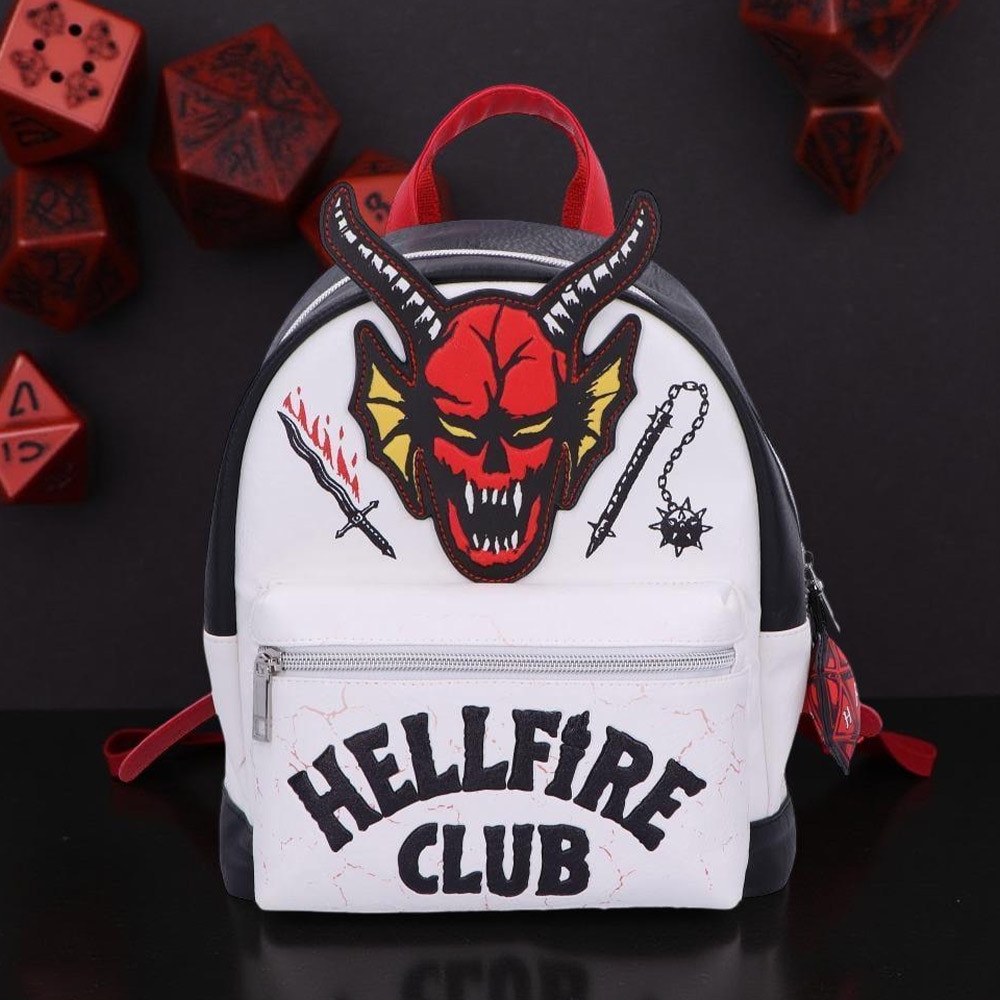 Netflix White Stranger Things Hellfire Club Backpack