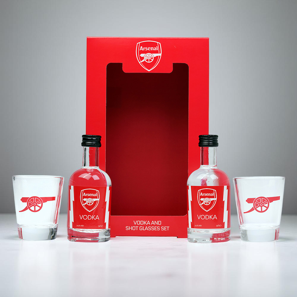 Arsenal F.c. Arsenal Fc Vodka Shot & Glasses Set