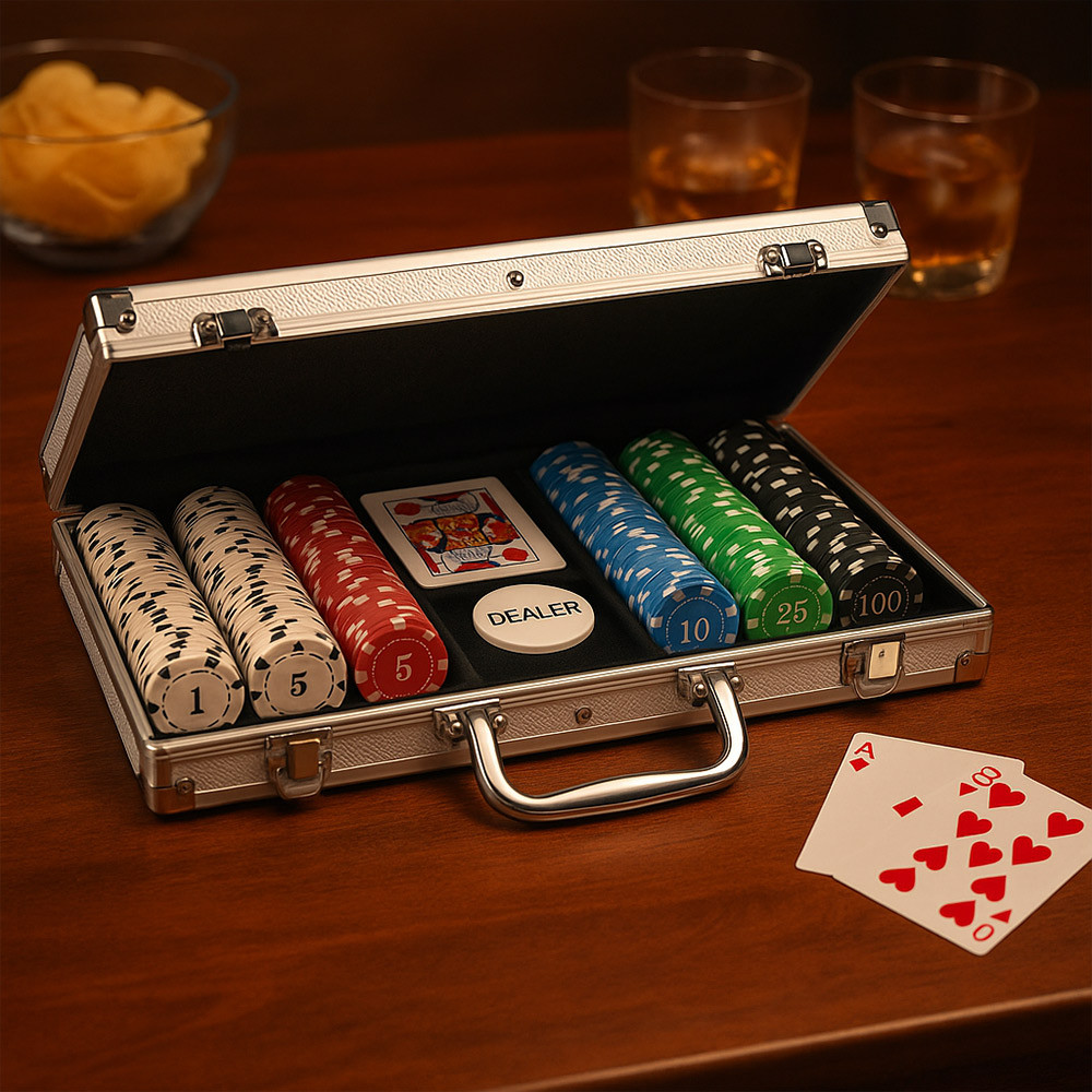 Merchant Ambassador Black/White/Red Poker Chip Set