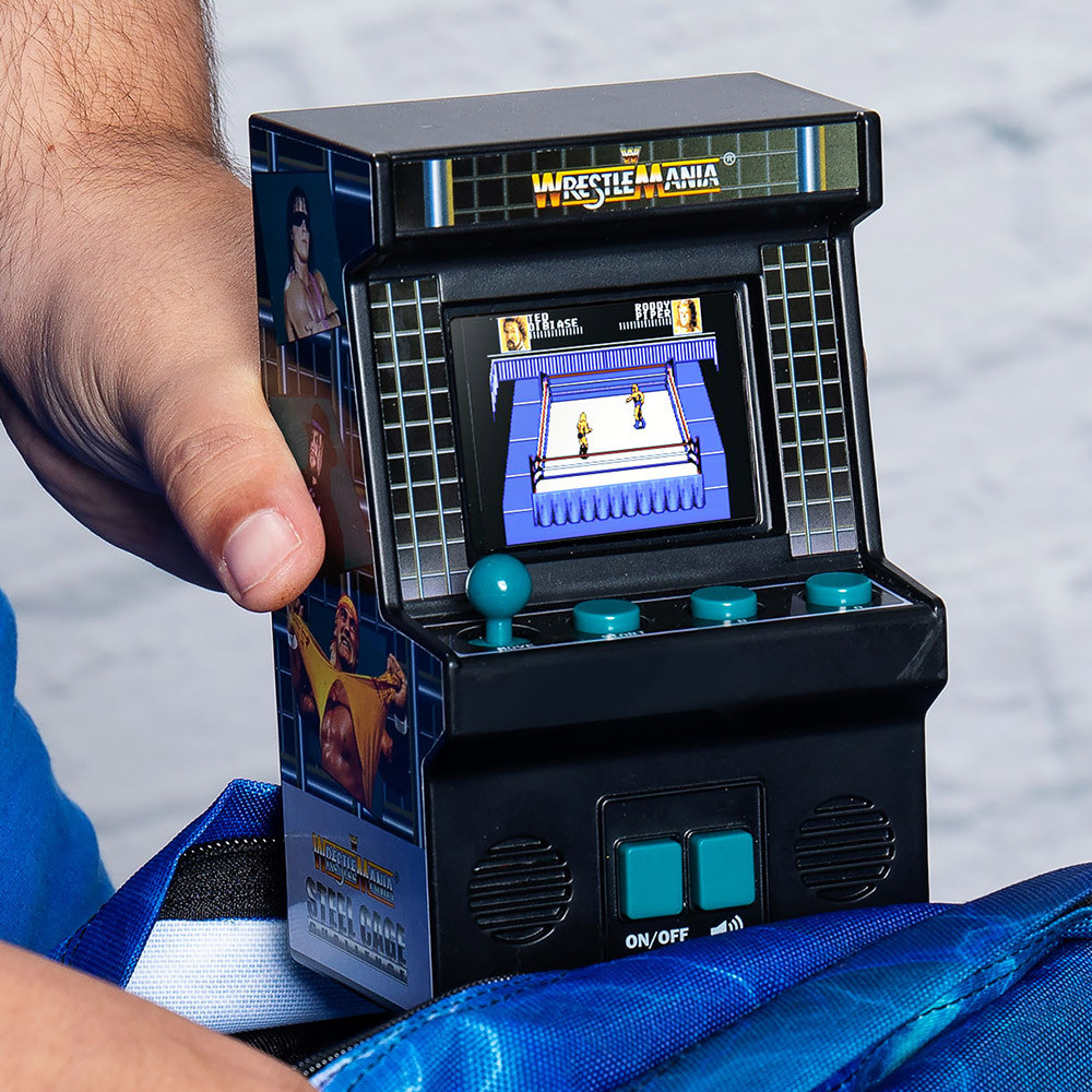 Basic Fun, Inc Mini Classic Electronic WWE Handheld Game for Retro Gaming Fans