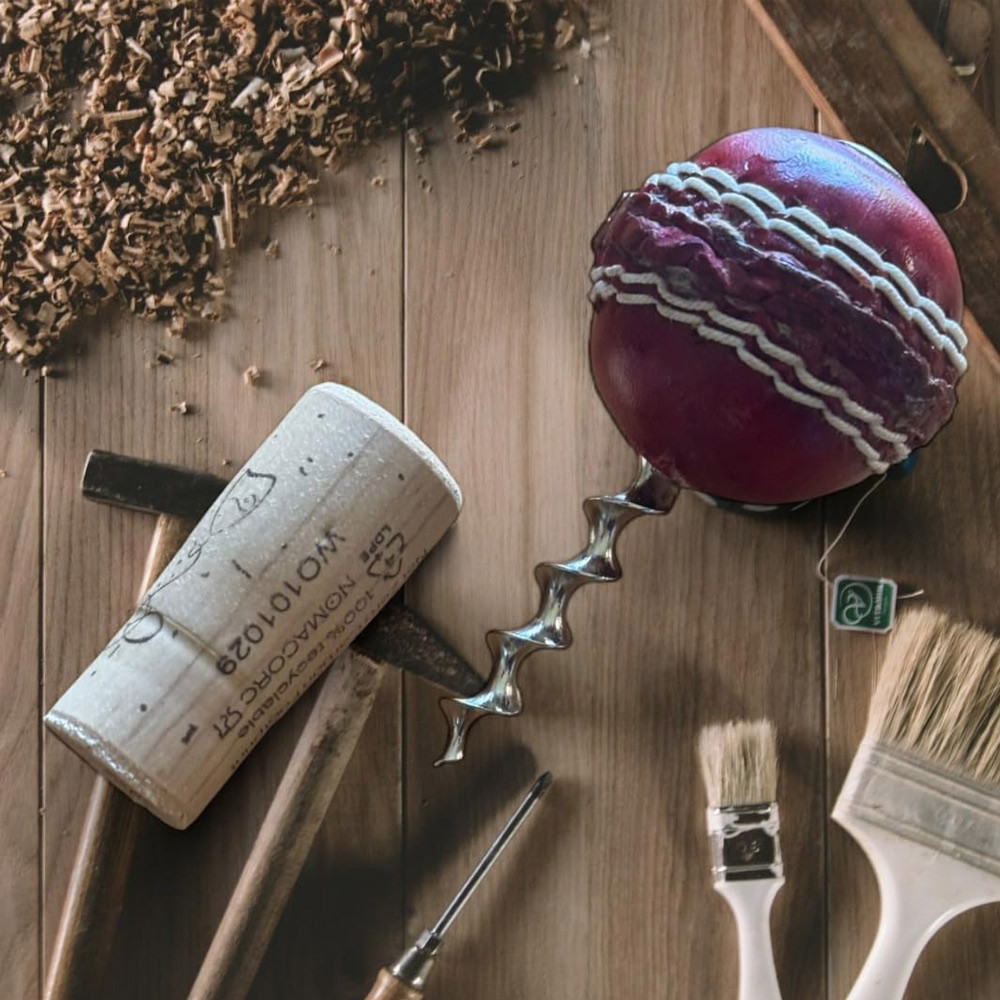 Sports Giftz Mini Cricket Ball Corkscrew