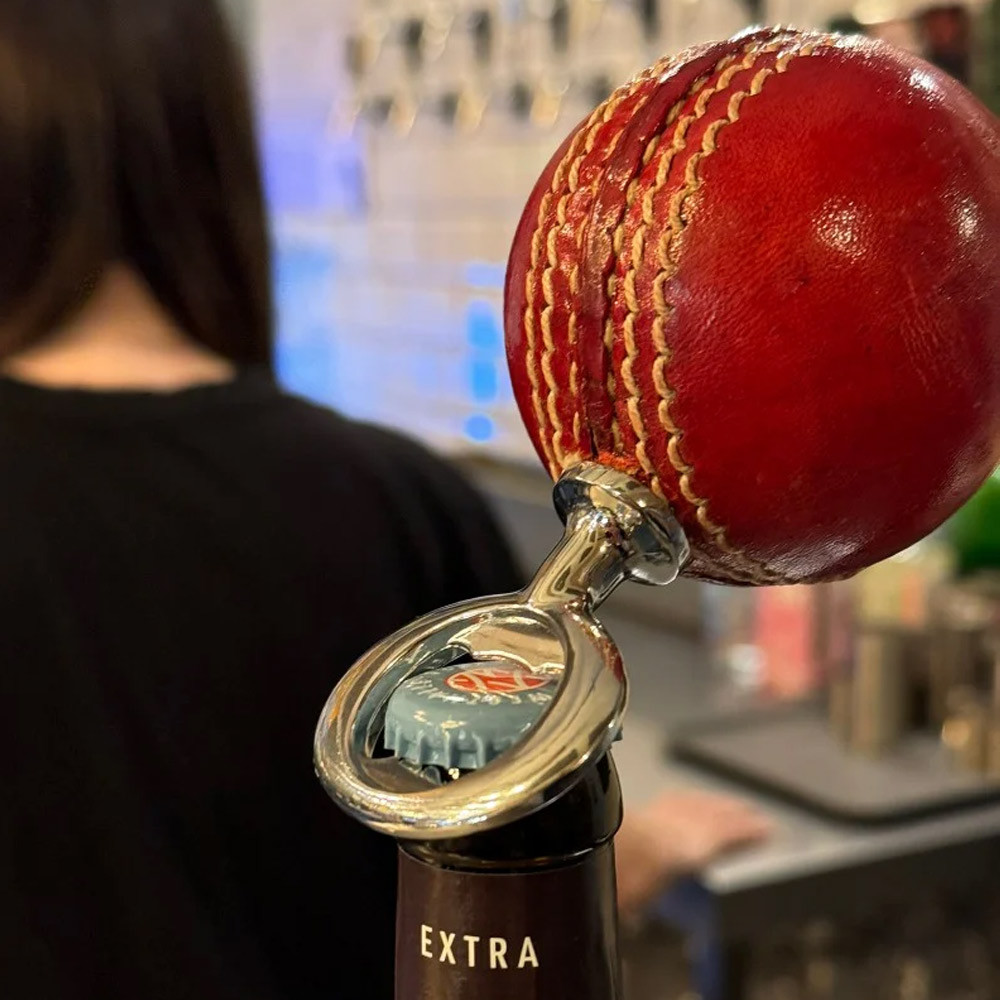 Sports Giftz Real Leather Cricket Ball Bottle Opener