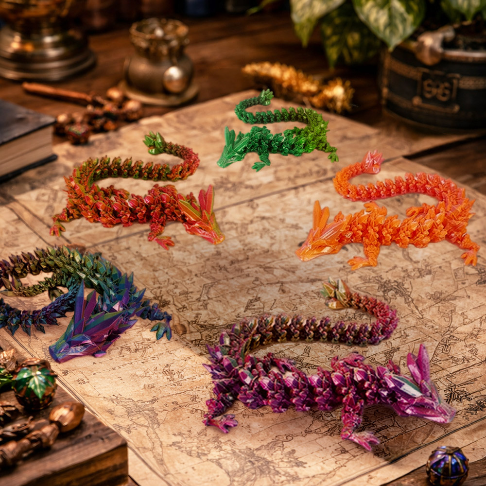 I.e.p Wholesale Ltd 3D Printed Dragon Toy - Random Assorted Colour