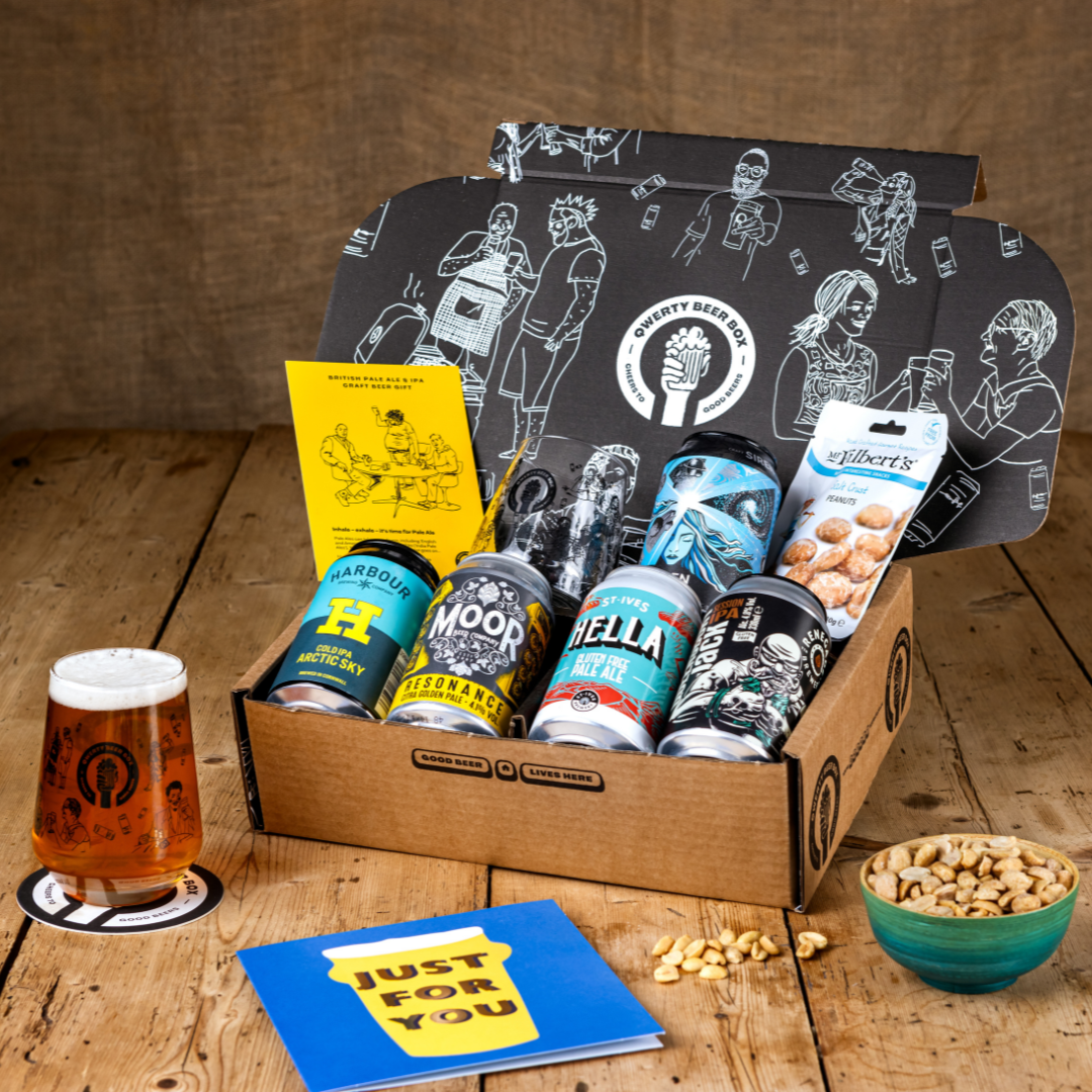 Qwerty Beer Box Limited Men's Qwerty Pale Ale And Ipa Beer Hamper Set Of 5