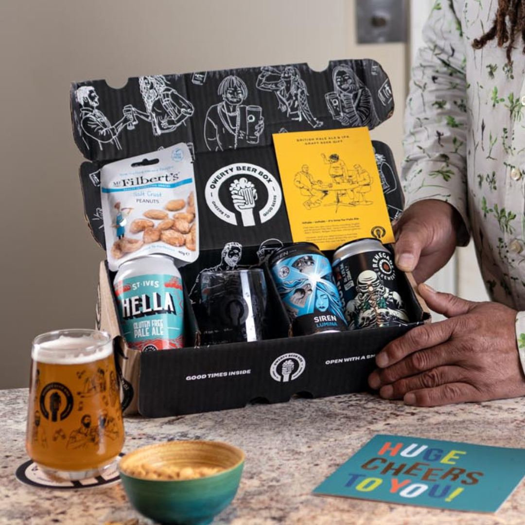 Qwerty Beer Box Limited Qwerty Pale Ale And Snack Beer Hamper Set Of 3