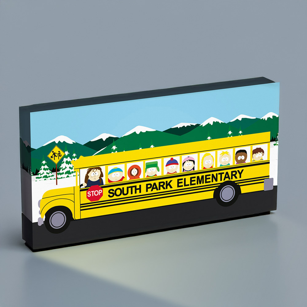 South Park Light School Bus Letterbox Up Canvas