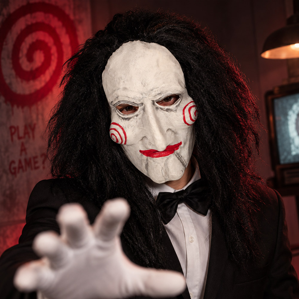 Fiestas Guirca Sl Red Marionette Puppet With Hair Horror Mask - Image 3