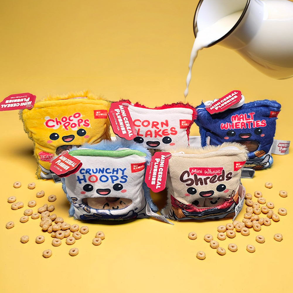 Left-Field Toys Mini Cereal Pudding Plushies - Random Assorted Style