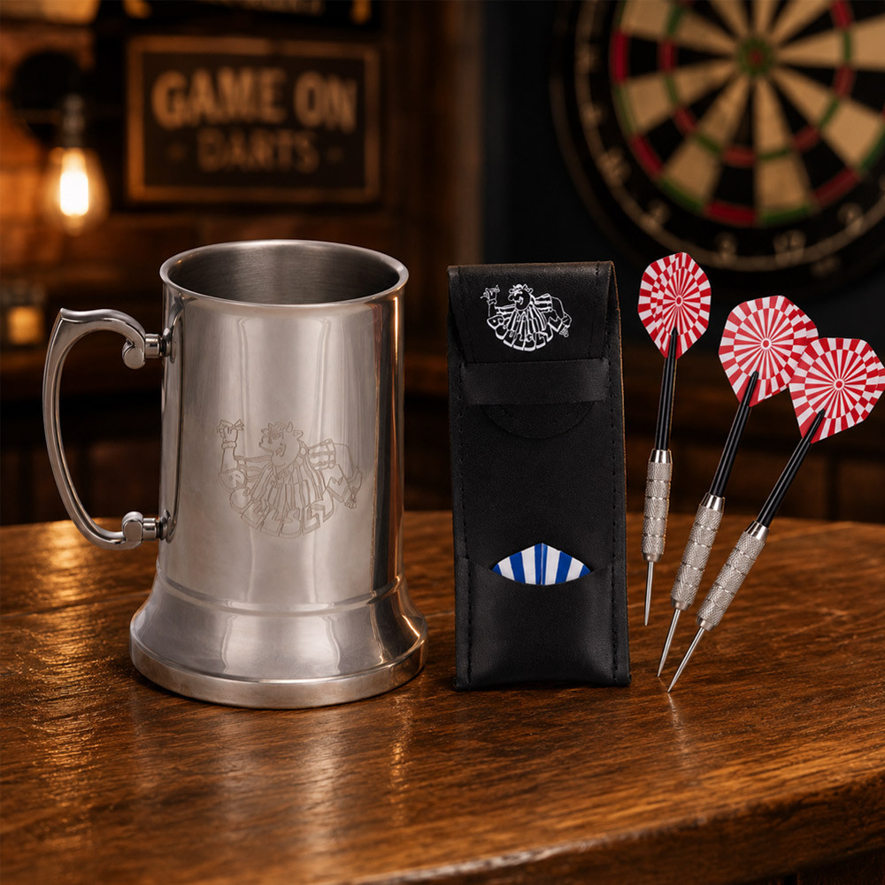 Bullseye Bully Tankard And Darts Gift Set