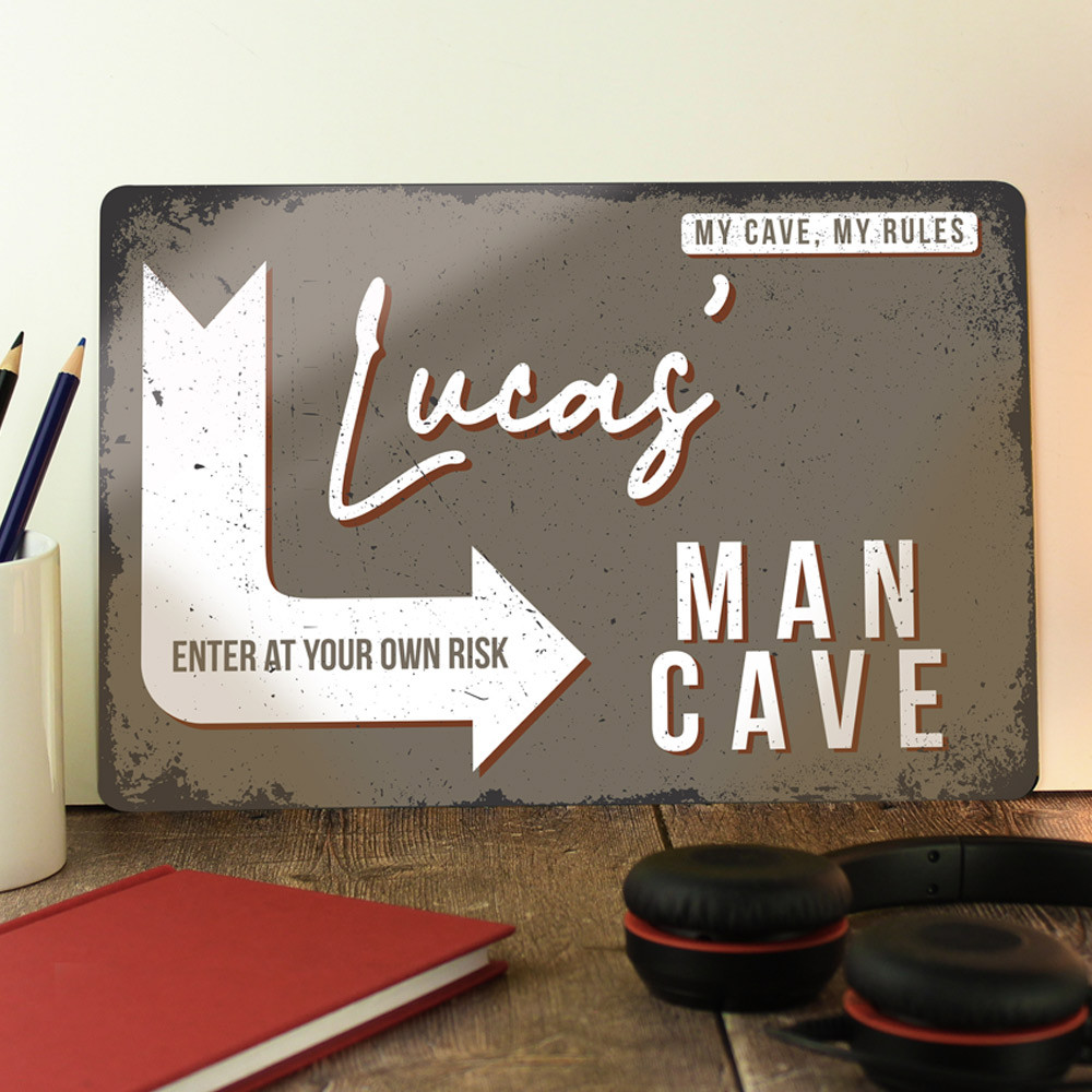 Personalised Memento Company Personalised Man Cave Metal Sign