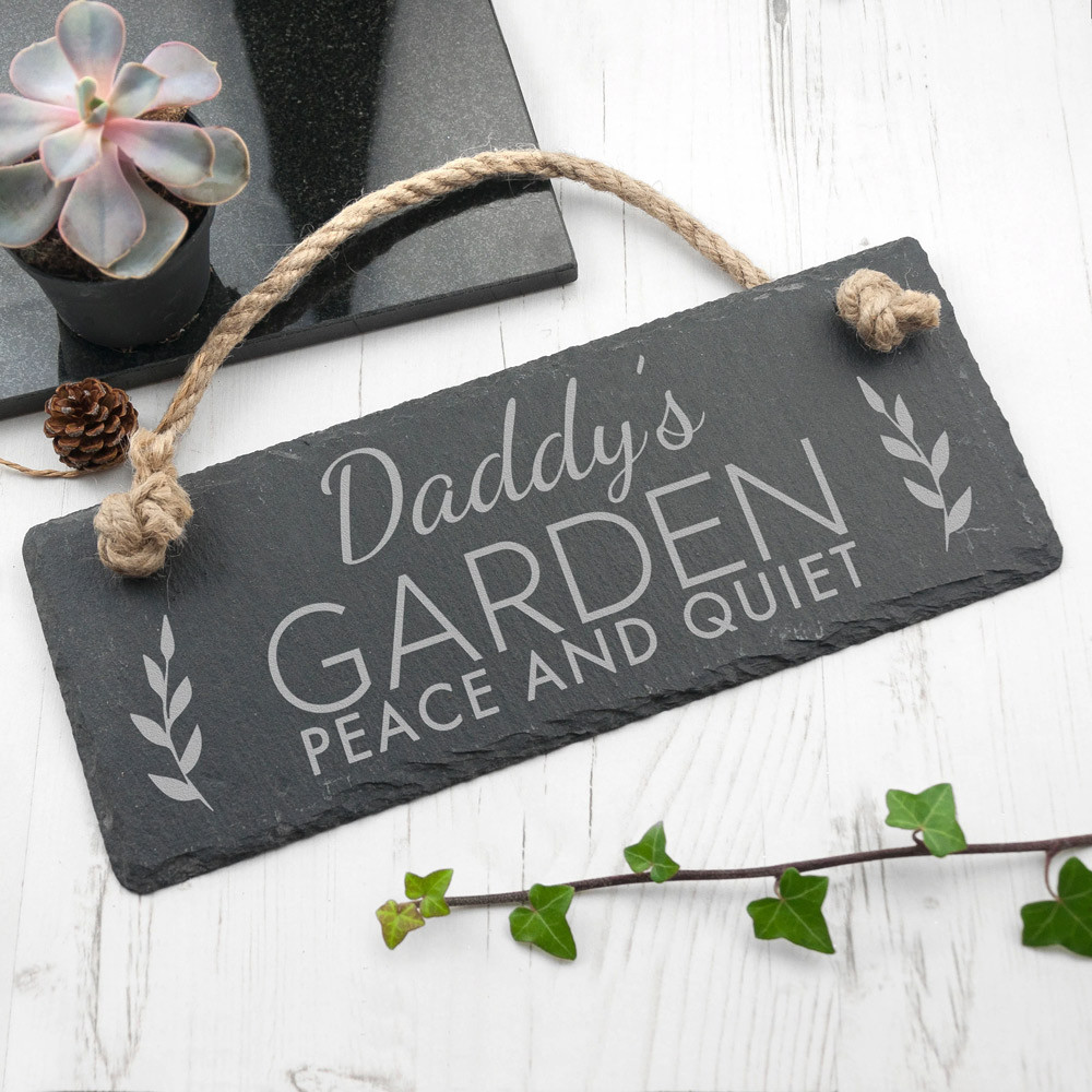 Treat Gifts Personalised Slate Garden Hanging Sign