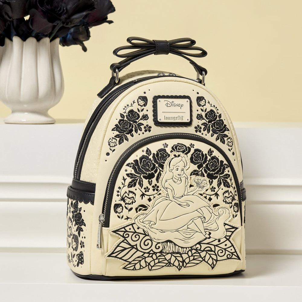 Alice in Wonderland Floral Loungefly Mini Backpack