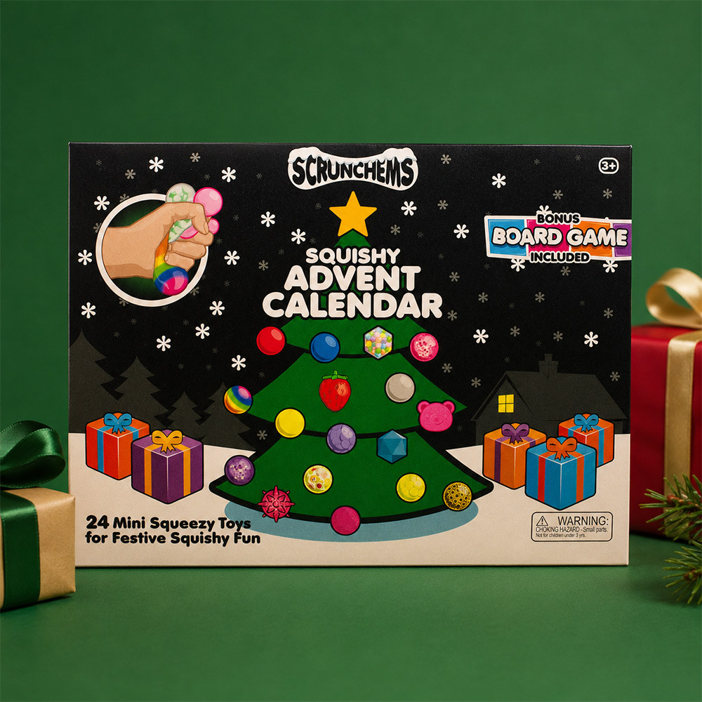 Scrunchems Boys Dark 24 Days Squish Ball Advent Calendar